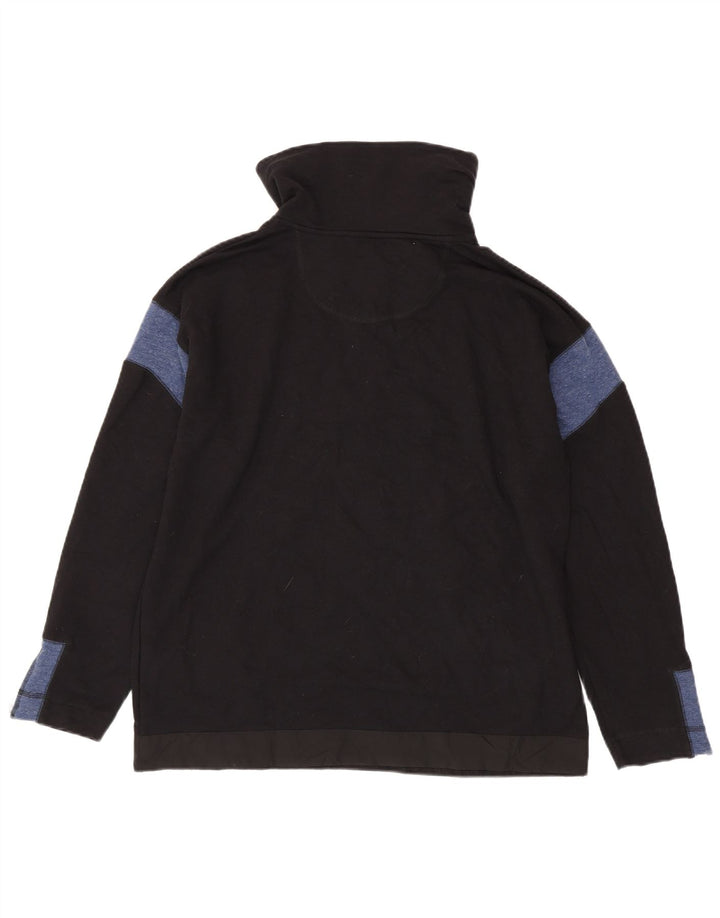 Felpa da uomo con collo con zip Nautica, maglione, cotone color block medio nero