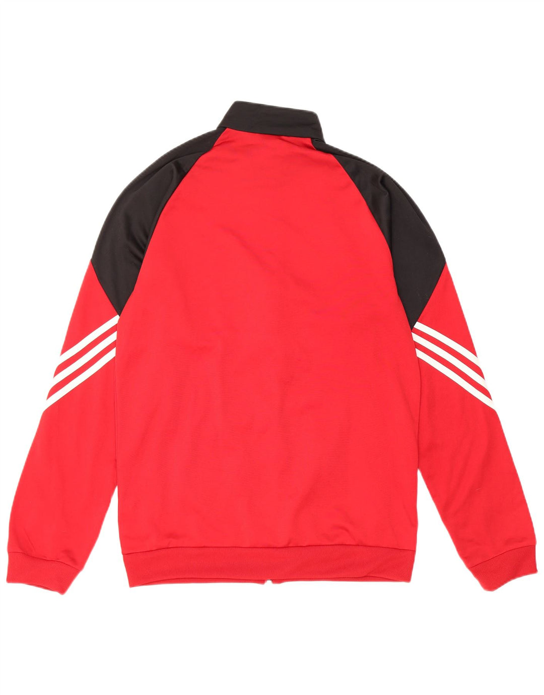 Giacca da ginnastica da uomo Adidas Small in poliestere color block rosso