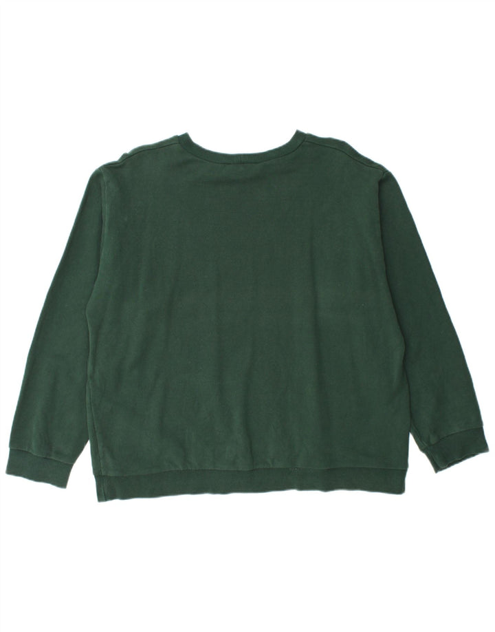 ZARA Womens Graphic Sweatshirt Jumper UK 14 Medium Green