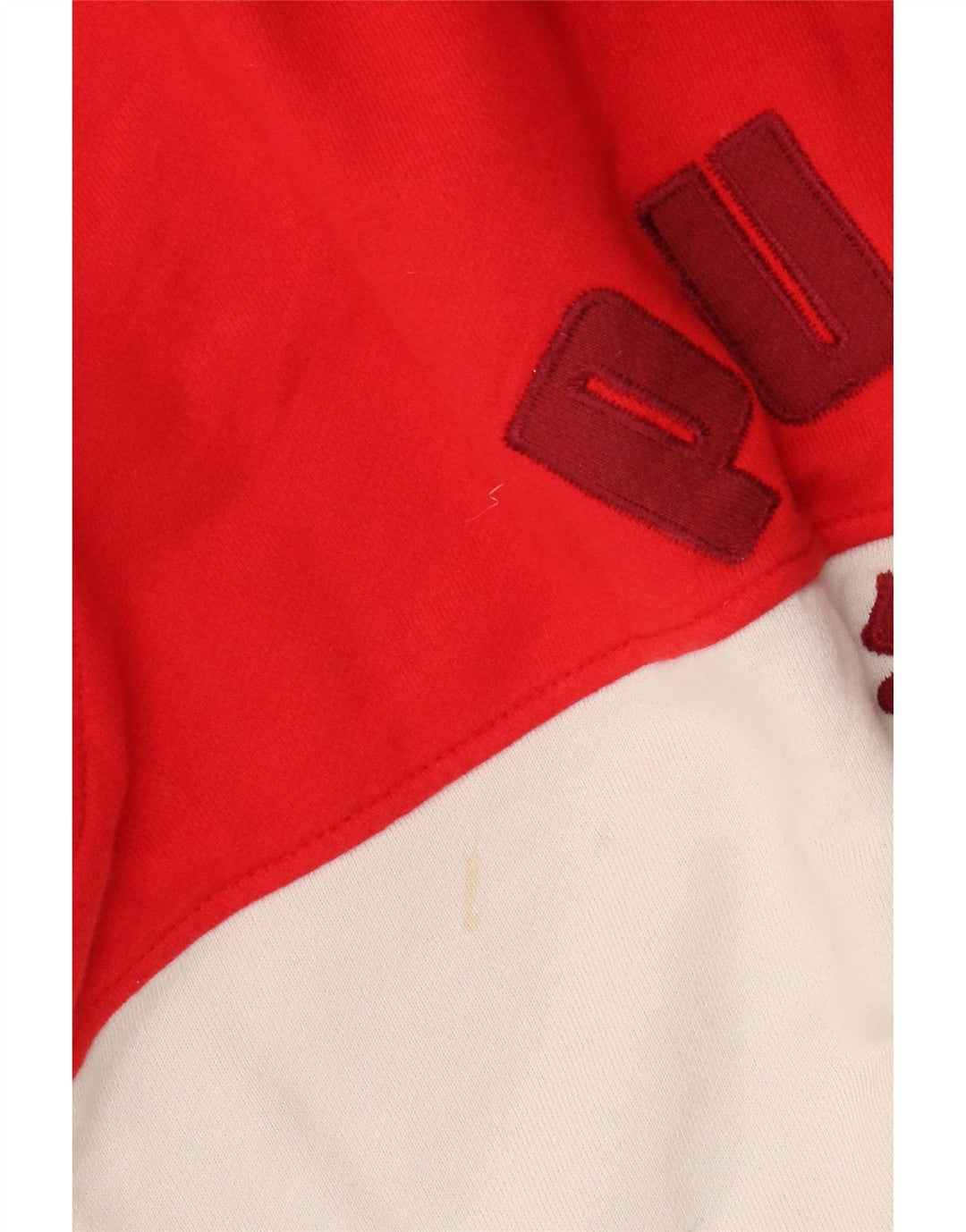 Felpa con cappuccio e zip grafica da uomo Puma in cotone color block rosso medio