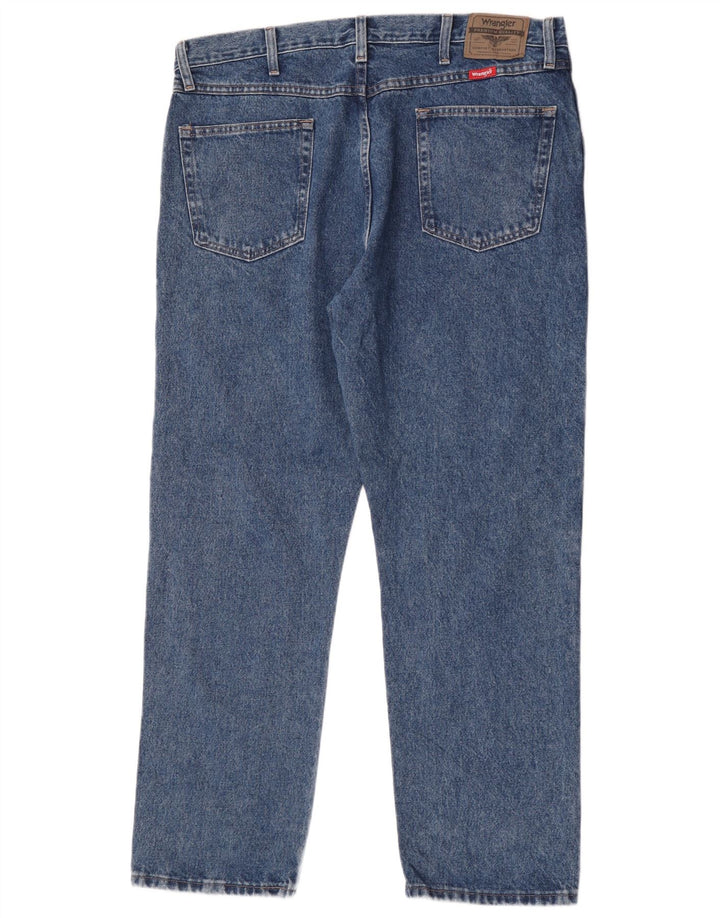 Jeans dritti da uomo Wrangler vestibilità regolare W38 L30 cotone blu