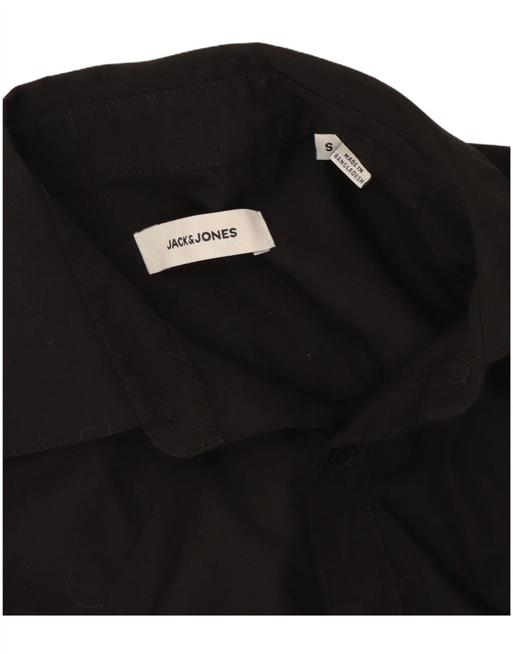 Camicia da uomo Jack & Jones piccola in cotone nero