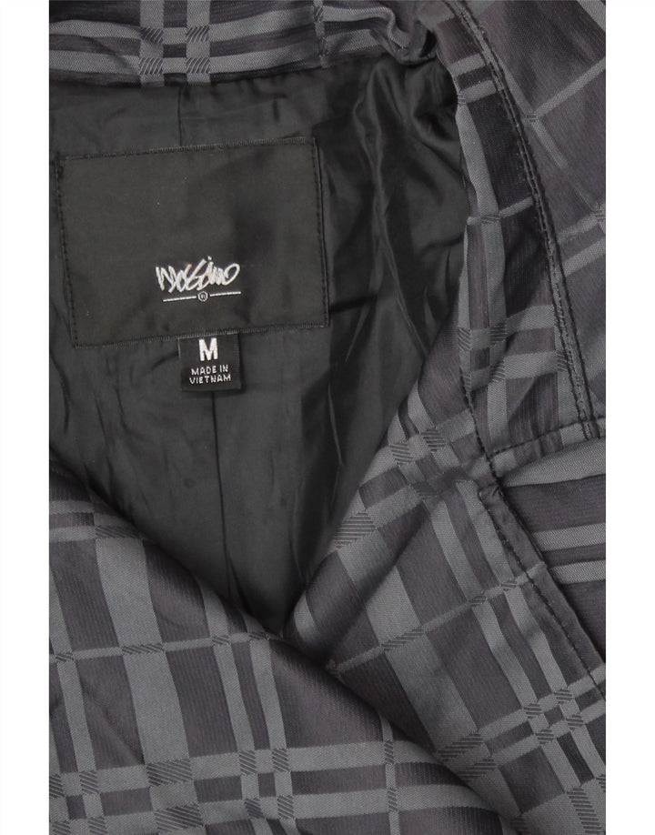 MOSSIMO Womens Overcoat UK 14 Medium Black Check Polyester Vintage Mossimo and Second-Hand Mossimo from Messina Hembry 