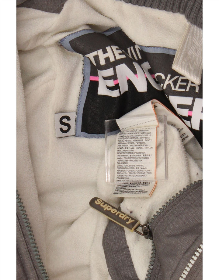 Giacca a vento grafica da donna Superdry Windattacker UK 10 piccola grigia