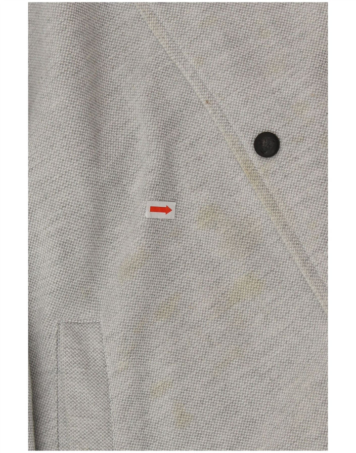 Giacca college da uomo con vestibilità ampia grafica KAPPA piccola grigia color block