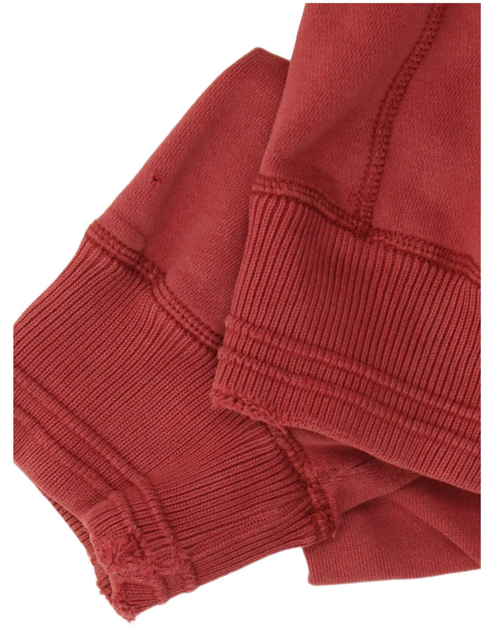 Maglione con cappuccio e zip da uomo Fat Face grande in cotone rosso