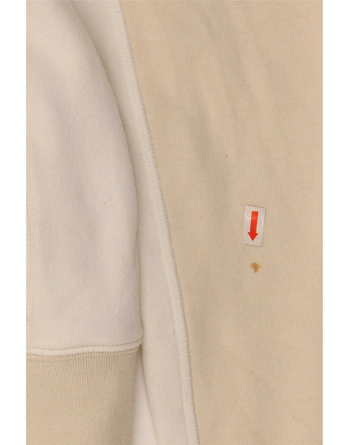 Felpa Kappa da donna con zip e collo, maglione UK 14, color block beige medio