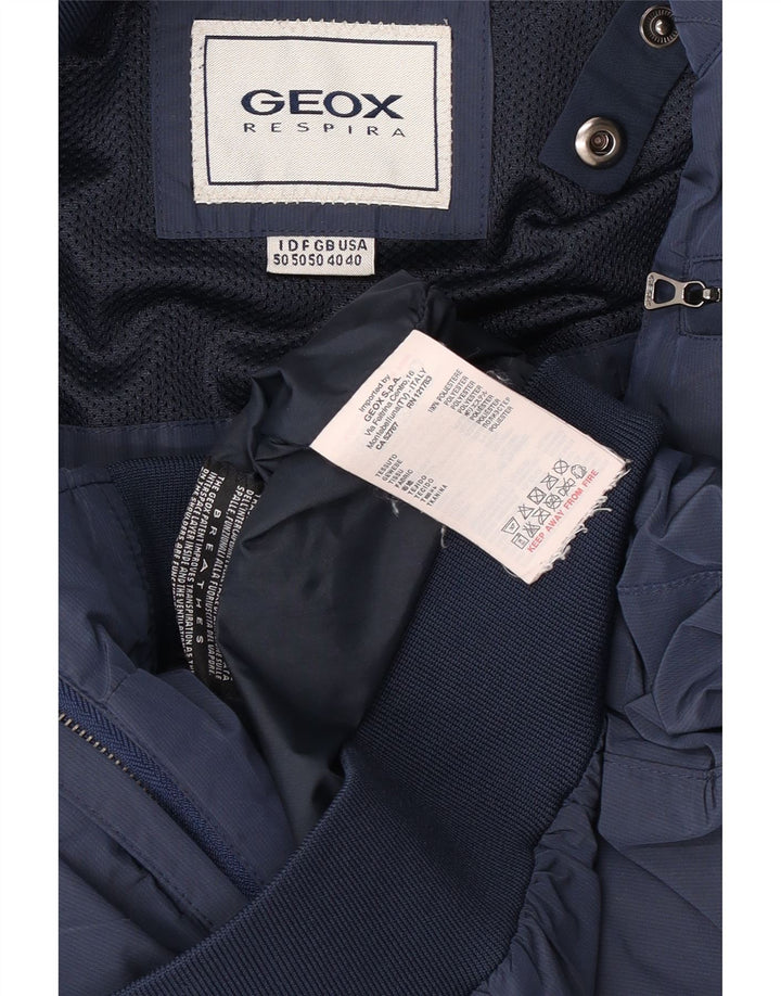 Giubbotto bomber Geox da uomo Respira UK 40 Large blu navy in poliestere