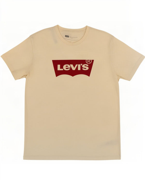 T-shirt grafica da uomo con vestibilità standard Levi's, taglia grande, in cotone bianco sporco