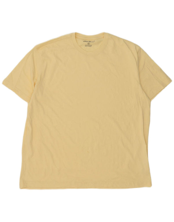 T-shirt da uomo Eddie Bauer Top XL in cotone giallo