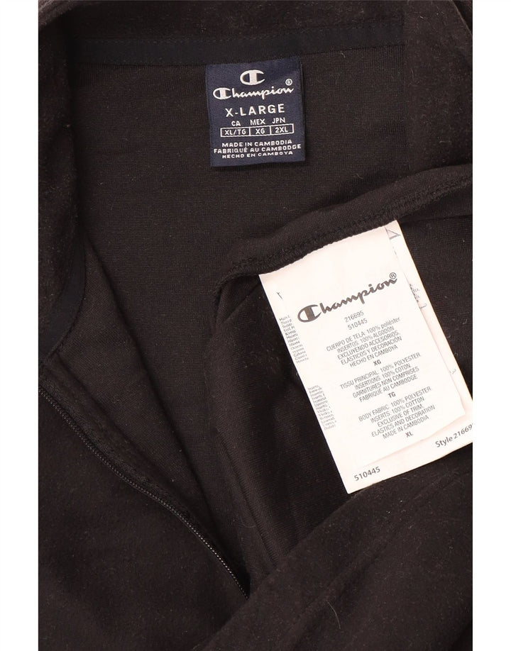 Maglione in pile da uomo con collo e zip CHAMPION XL poliestere nero