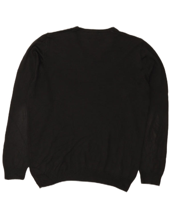 Maglione da uomo con scollo a V Marks & Spencer grande acrilico nero
