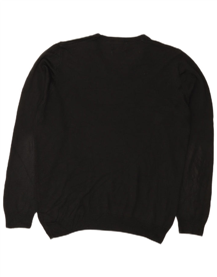 Maglione da uomo con scollo a V Marks & Spencer grande acrilico nero
