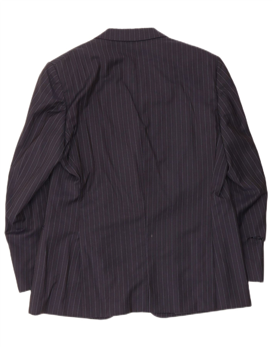 VALENTINO Mens 3 Button Blazer Jacket IT 56 3XL Navy Blue Pinstripe Wool Vintage Valentino and Second-Hand Valentino from Messina Hembry 