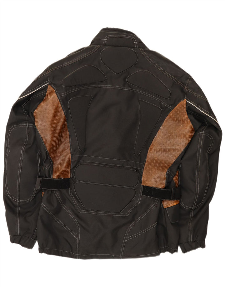 Giacca da corsa vintage da uomo in stile motoristico UK 38 color block medio nero