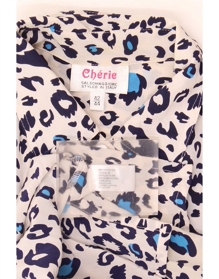 Cherie Camicia Camicetta da Donna IT 42/44 Stampa Animalier Media Multicolore
