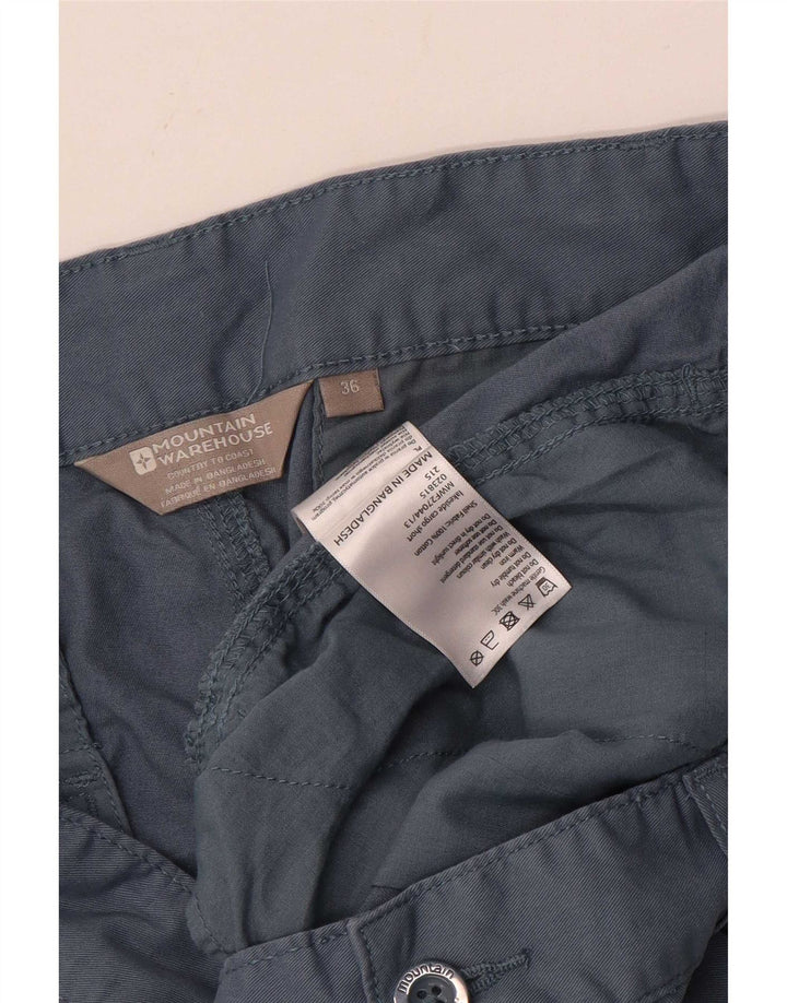 Pantaloncini cargo da uomo Mountain Warehouse W36 Large in cotone blu