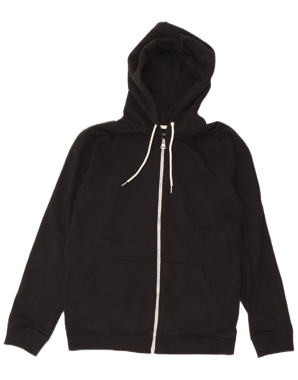 Maglione con cappuccio e zip da uomo Quiksilver piccolo in cotone nero
