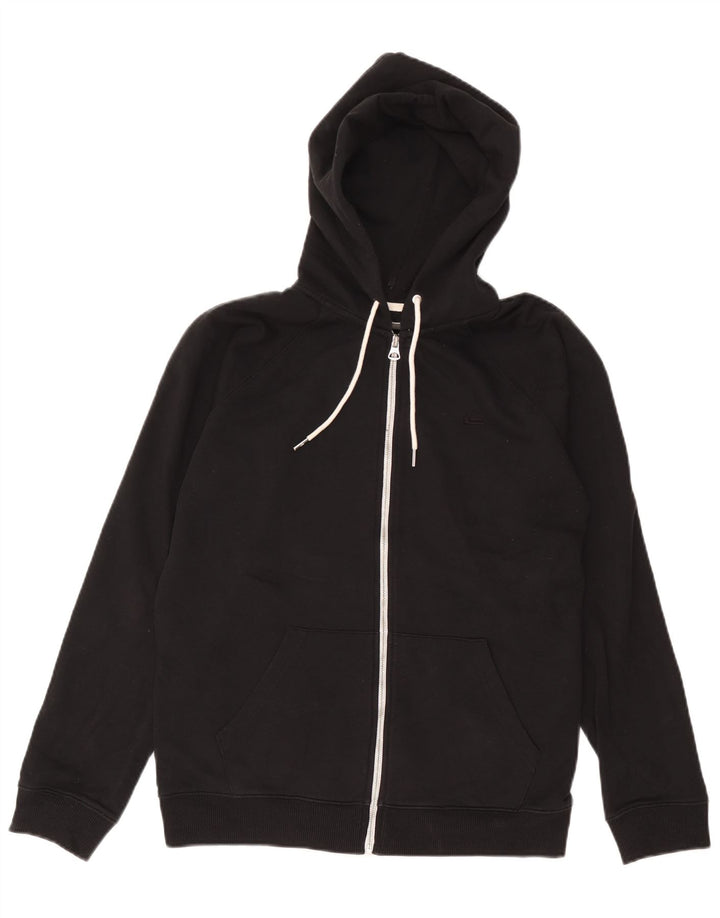 Maglione con cappuccio e zip da uomo Quiksilver piccolo in cotone nero