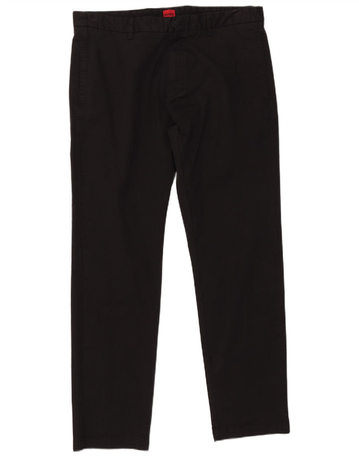 Pantaloni chino dritti da uomo HUGO BOSS W38 L31 neri