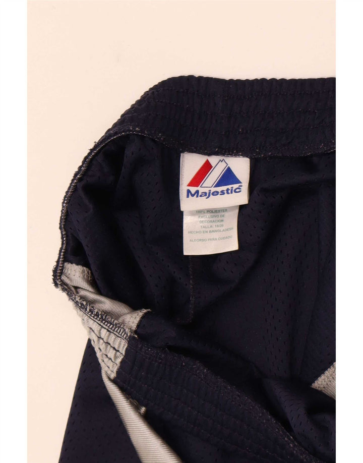 Pantaloncini sportivi da uomo Majestic Poliestere color block medio blu navy