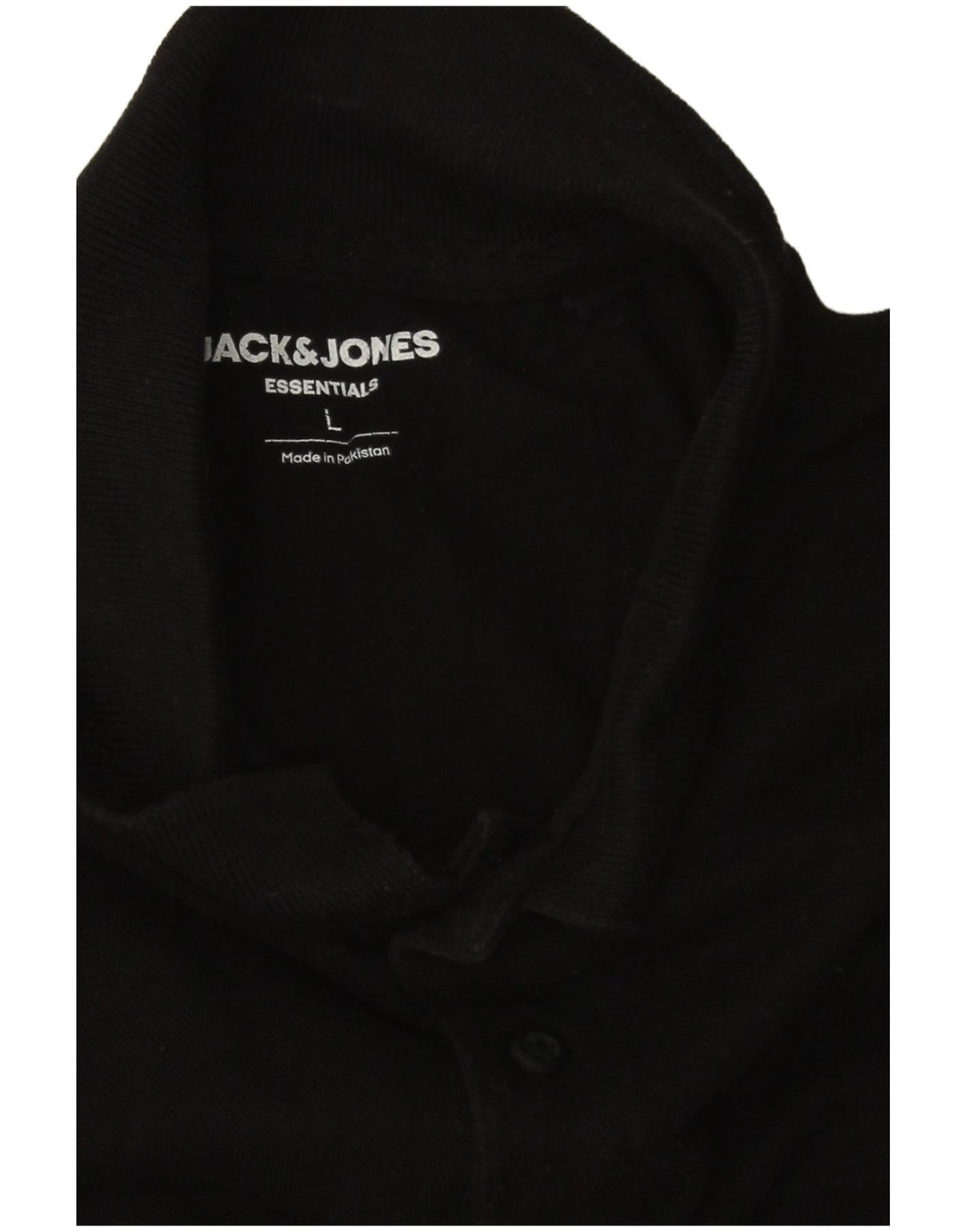 Polo da uomo Jack & Jones grande in cotone nero