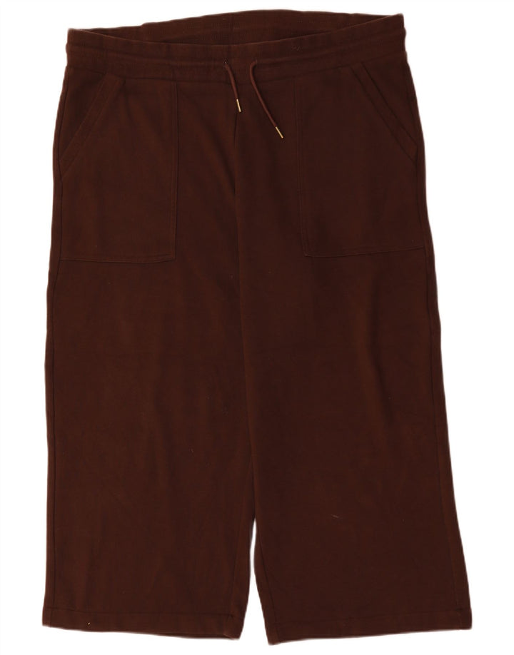 Pantaloni da tuta corti Marks & Spencer da donna UK 22 3XL Poliestere marrone