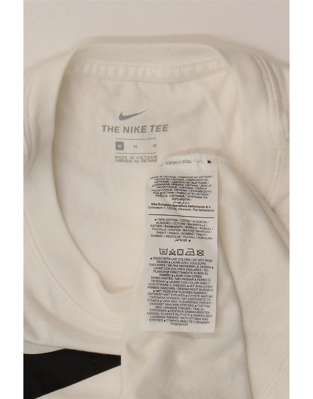 T-shirt grafica da donna NIKE Top UK 12 cotone bianco medio