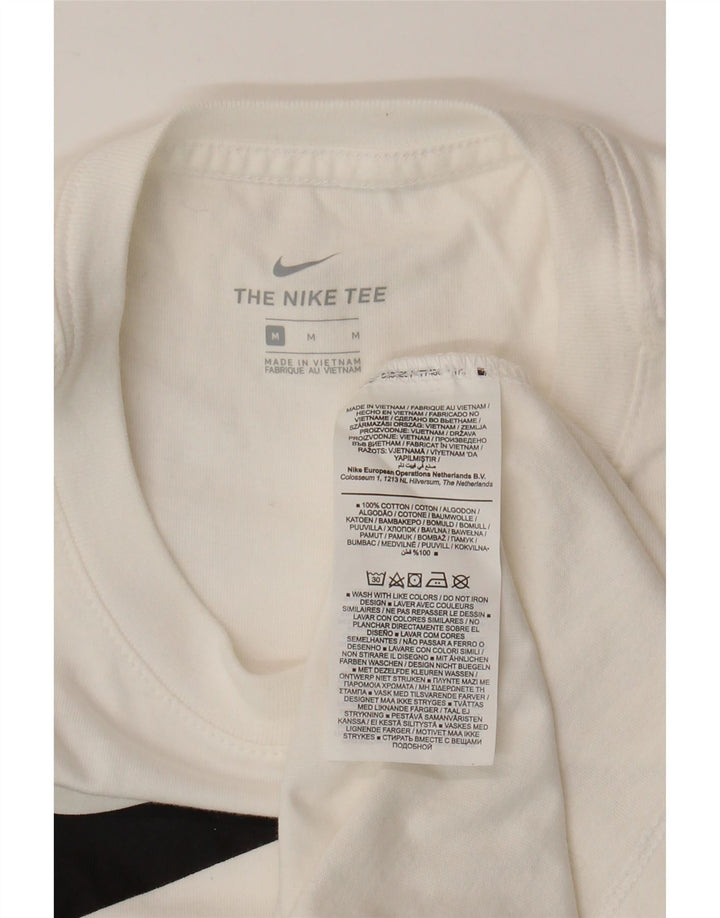 T-shirt grafica da donna NIKE Top UK 12 cotone bianco medio