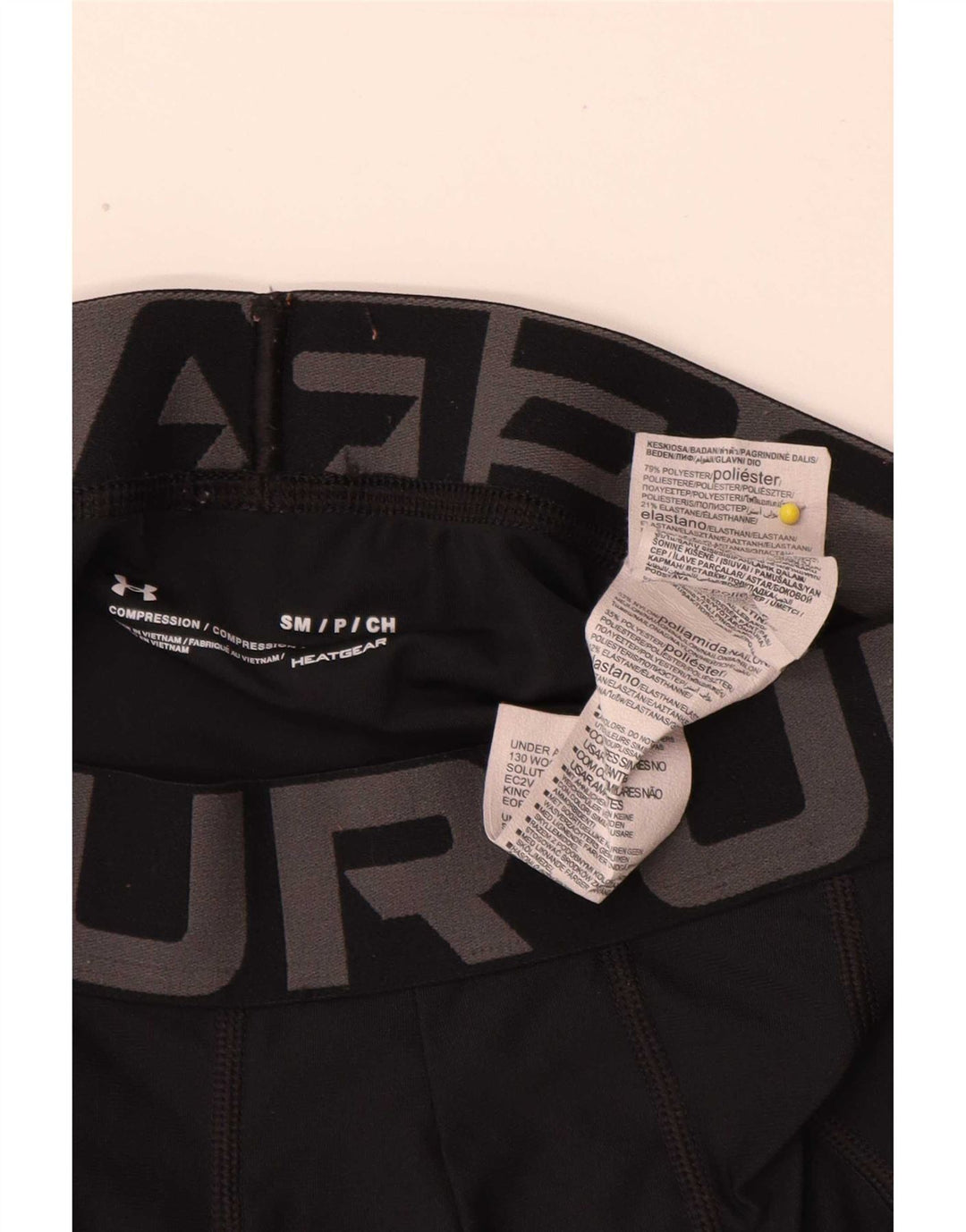 Pantaloncini sportivi grafici da ciclismo da uomo Under Armour piccoli in poliestere nero