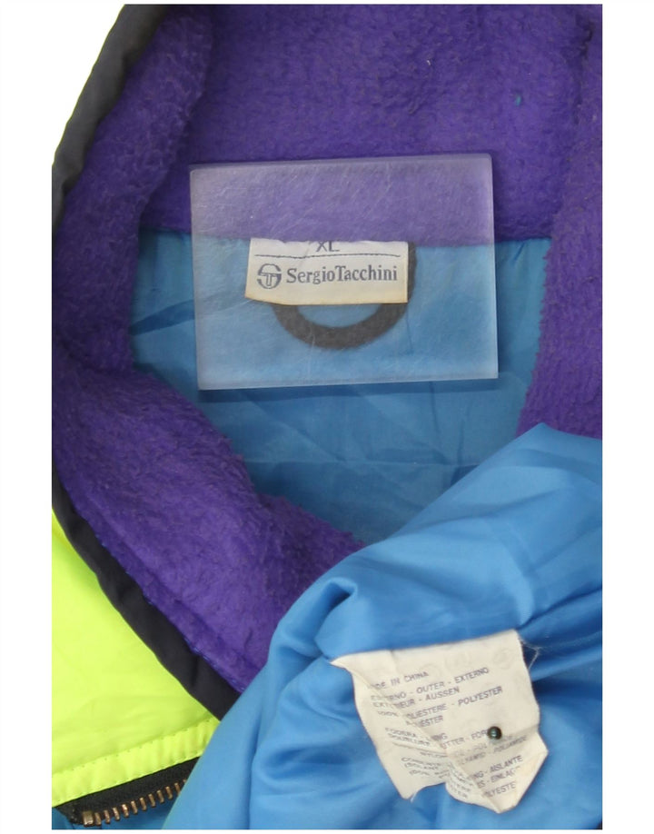 Giacca da sci da uomo Sergio Tacchini UK 42 XL Poliestere color block blu navy