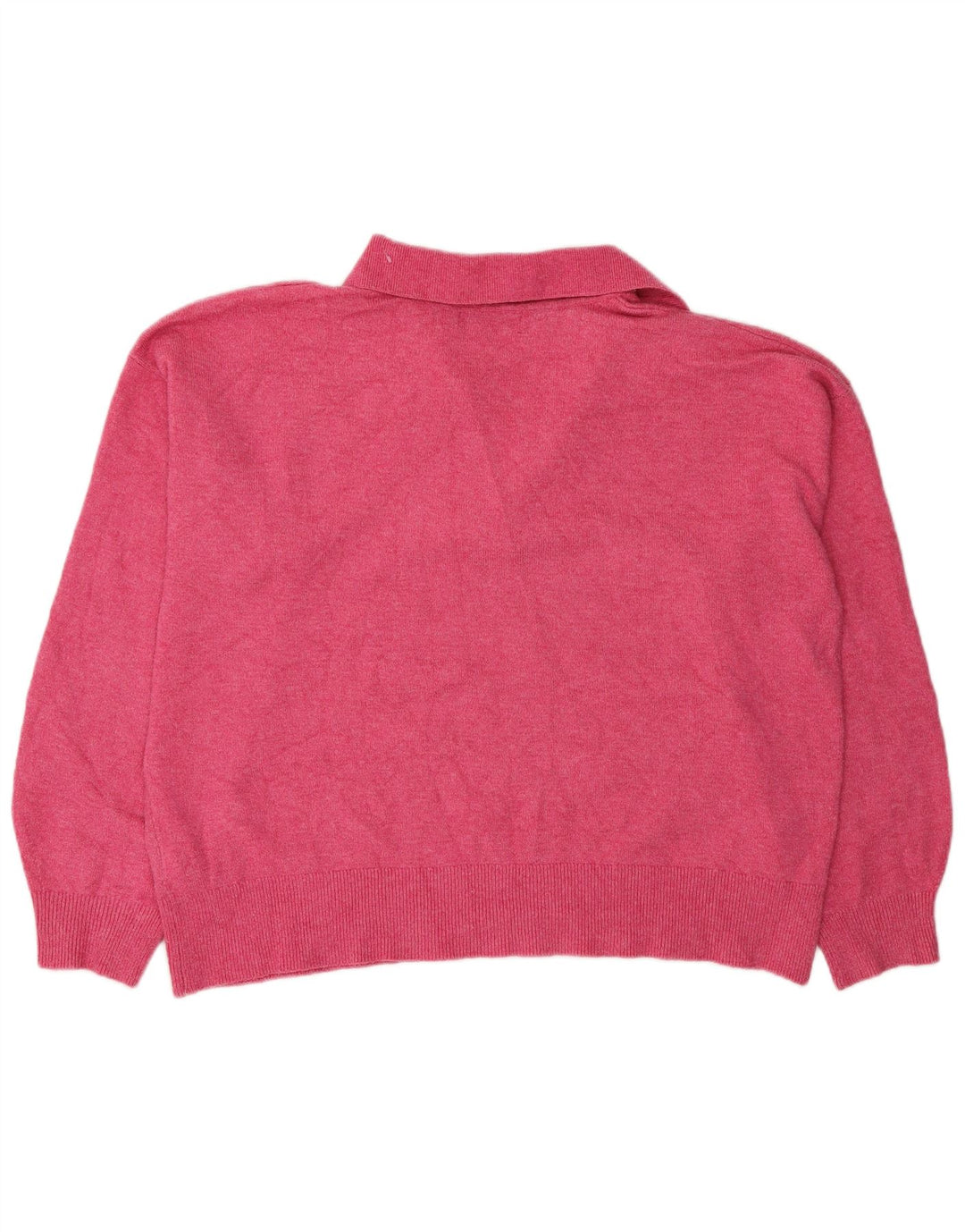 Maglione maglione collo alto da donna Marks & Spencer UK 16 grande poliestere rosa