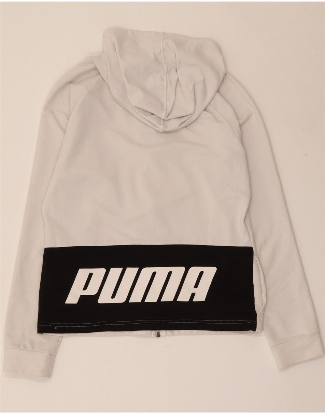 Felpa con cappuccio e zip grafica da donna PUMA UK 10 Small White Colourblock