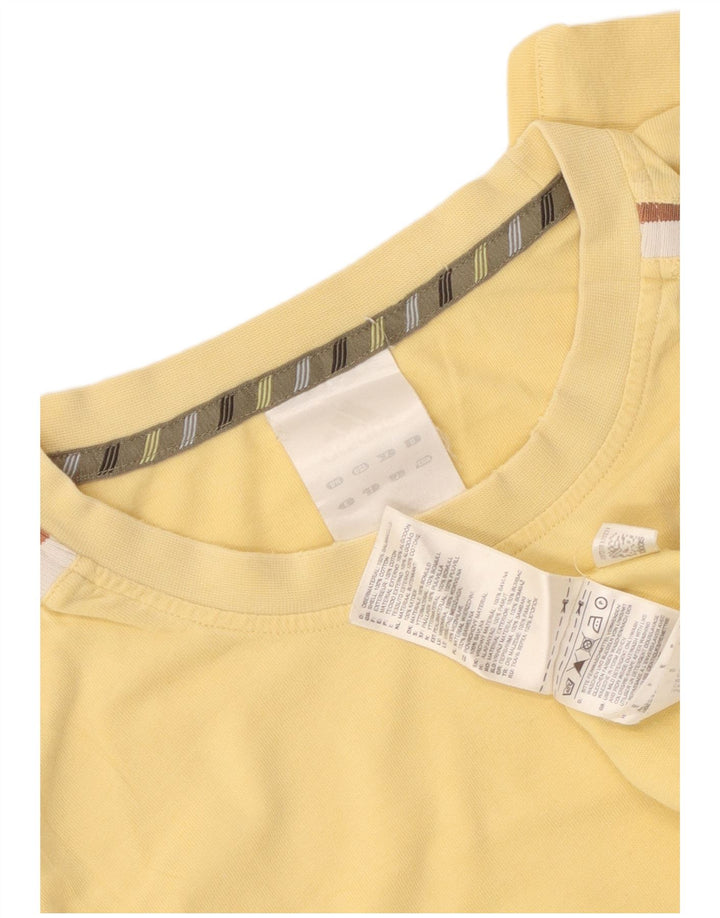 Maglietta Adidas da uomo Top Large in cotone giallo