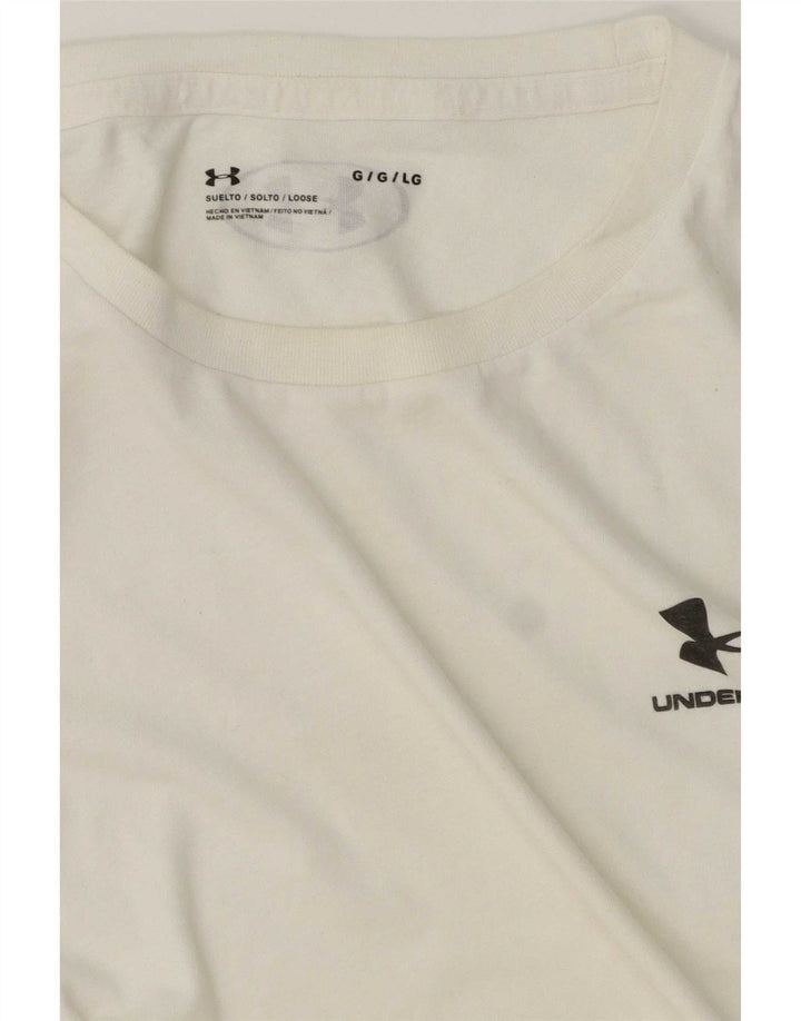T-shirt da uomo Under Armour grande bianca