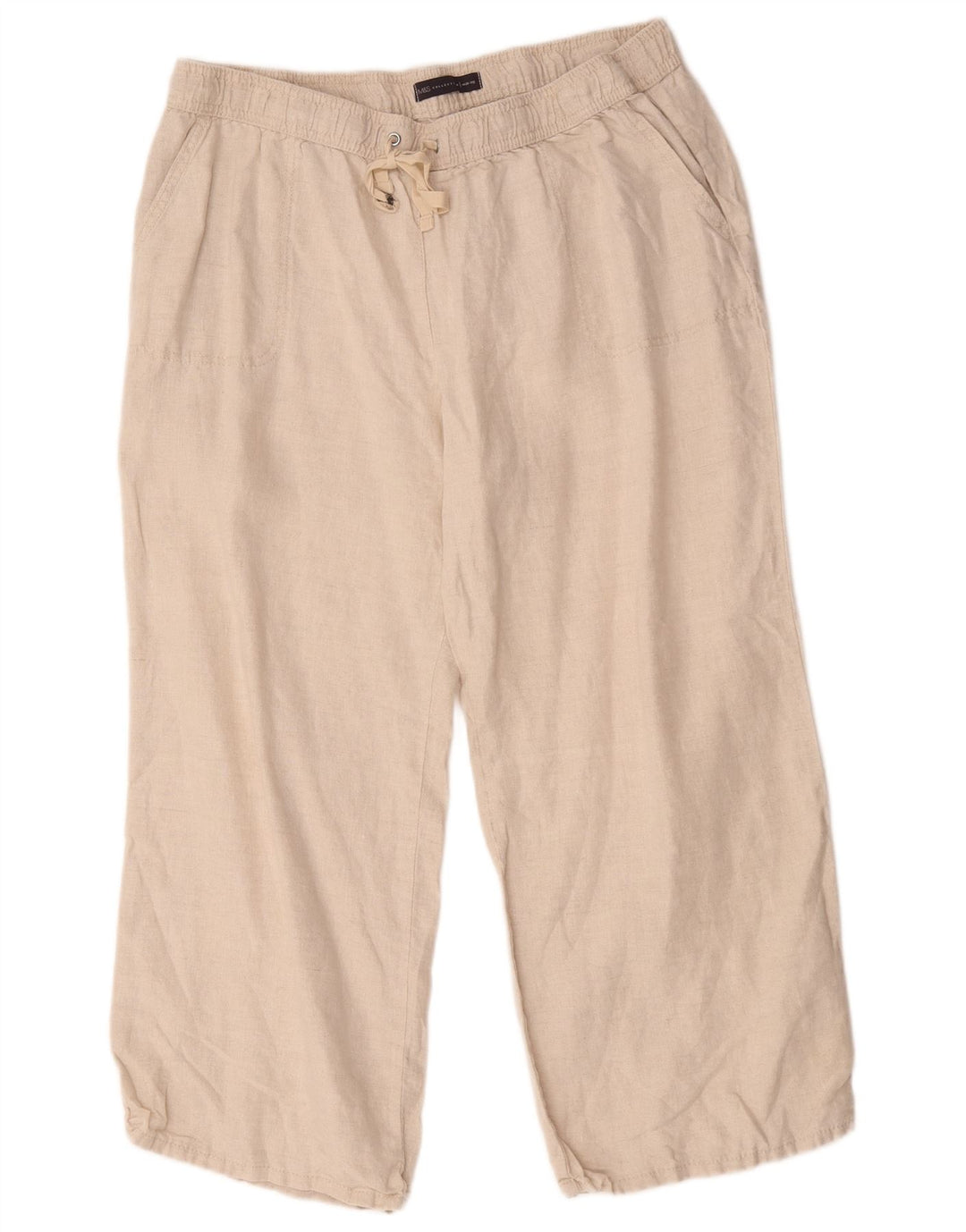 Pantaloni corti a gamba larga da donna Marks & Spencer W40 L26 Beige
