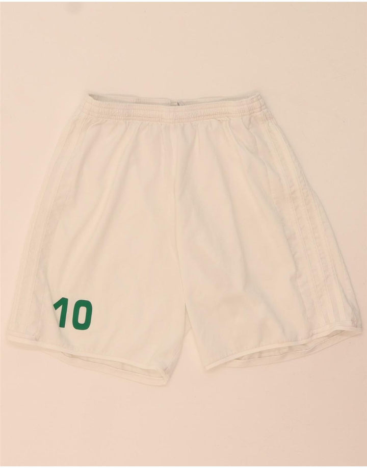 ADIDAS Mens Climalite Sport Shorts Medium  White Polyester Vintage Adidas and Second-Hand Adidas from Messina Hembry 