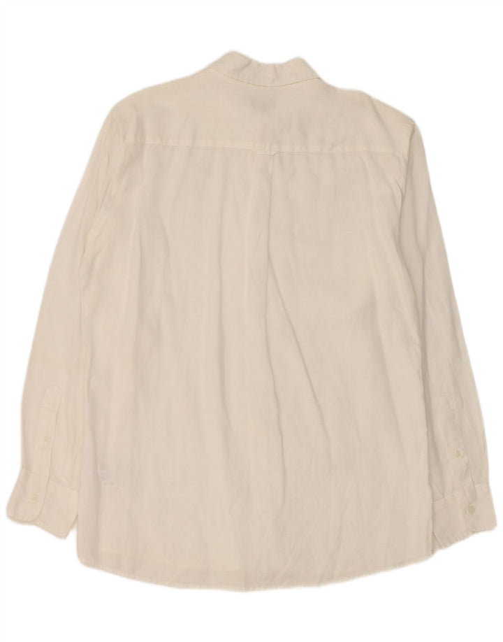 Camicia da uomo Jaeger in lino bianco medio