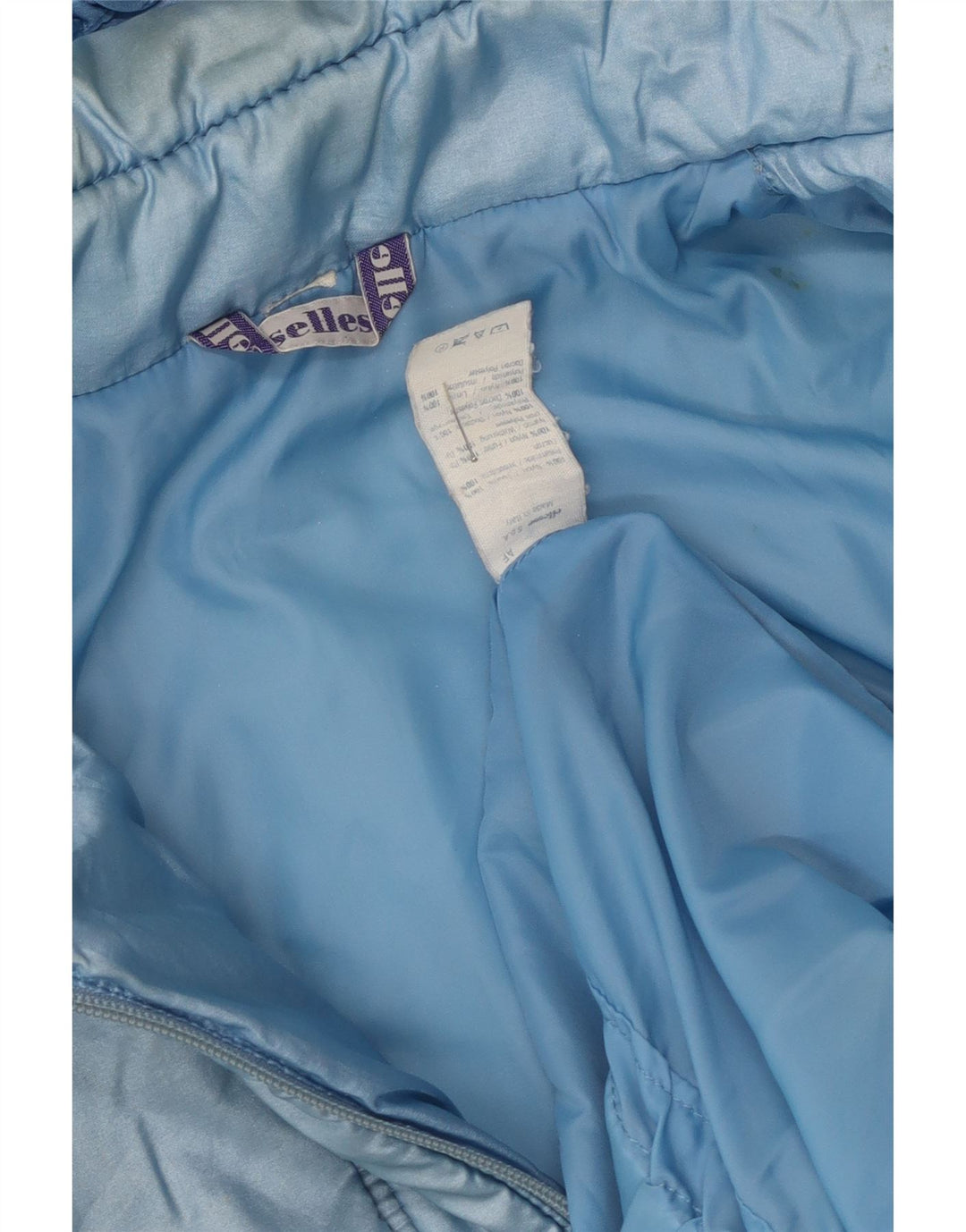 Giacca imbottita con cappuccio da uomo Ellesse UK 38 Nylon color block blu medio