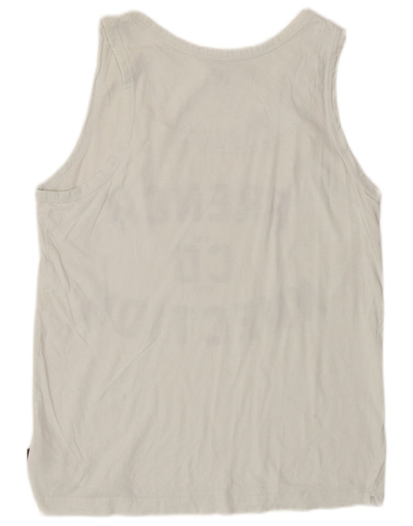 French Connection Mens Graphic Vest Top Medium White