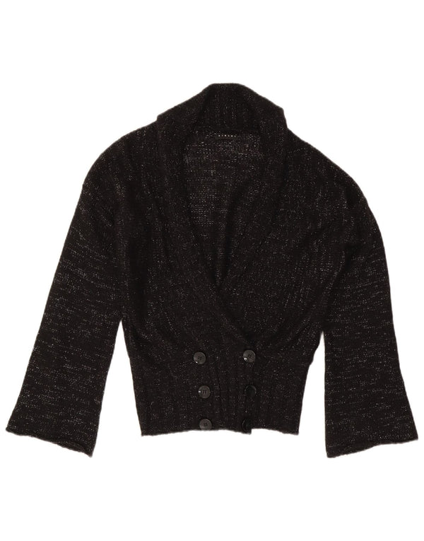 Maglione cardigan da donna Sisley UK 14 medio nero screziato