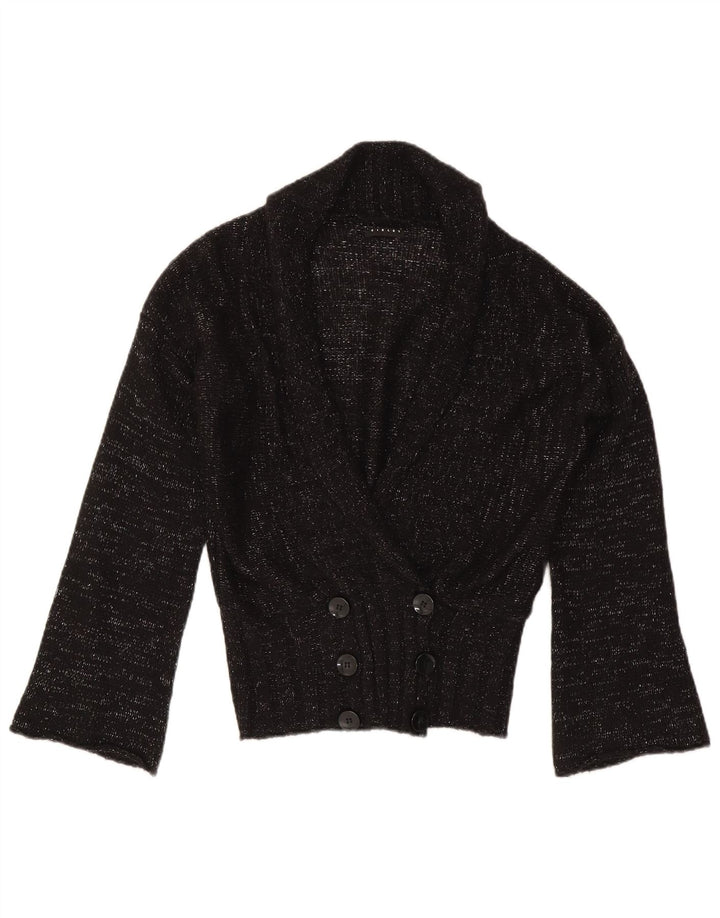 Maglione cardigan da donna Sisley UK 14 medio nero screziato