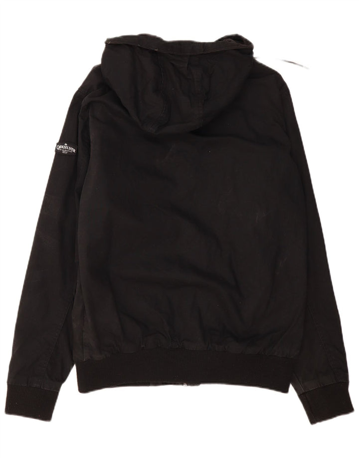 Giacca a vento con cappuccio da uomo Quiksilver UK 38 cotone nero medio