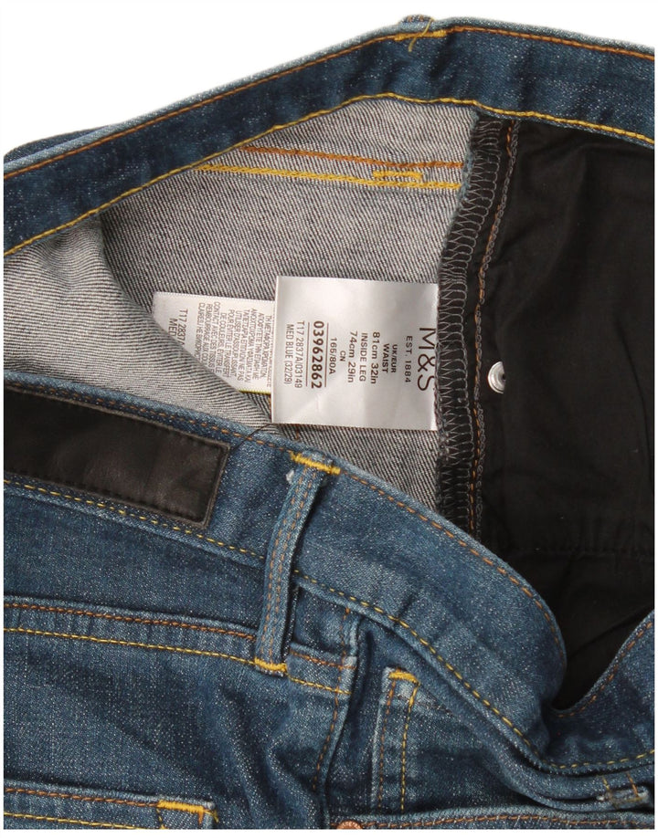 Jeans dritti autografi da uomo Marks & Spencer W32 L29 cotone blu