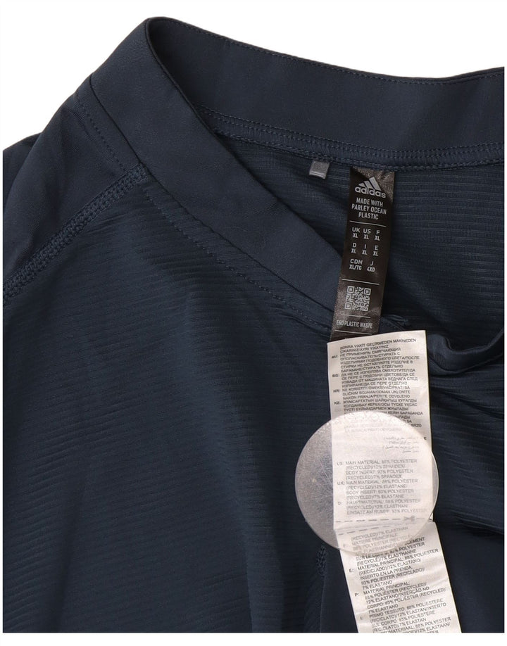 T-shirt Adidas Aeroready da uomo Top XL in poliestere blu navy