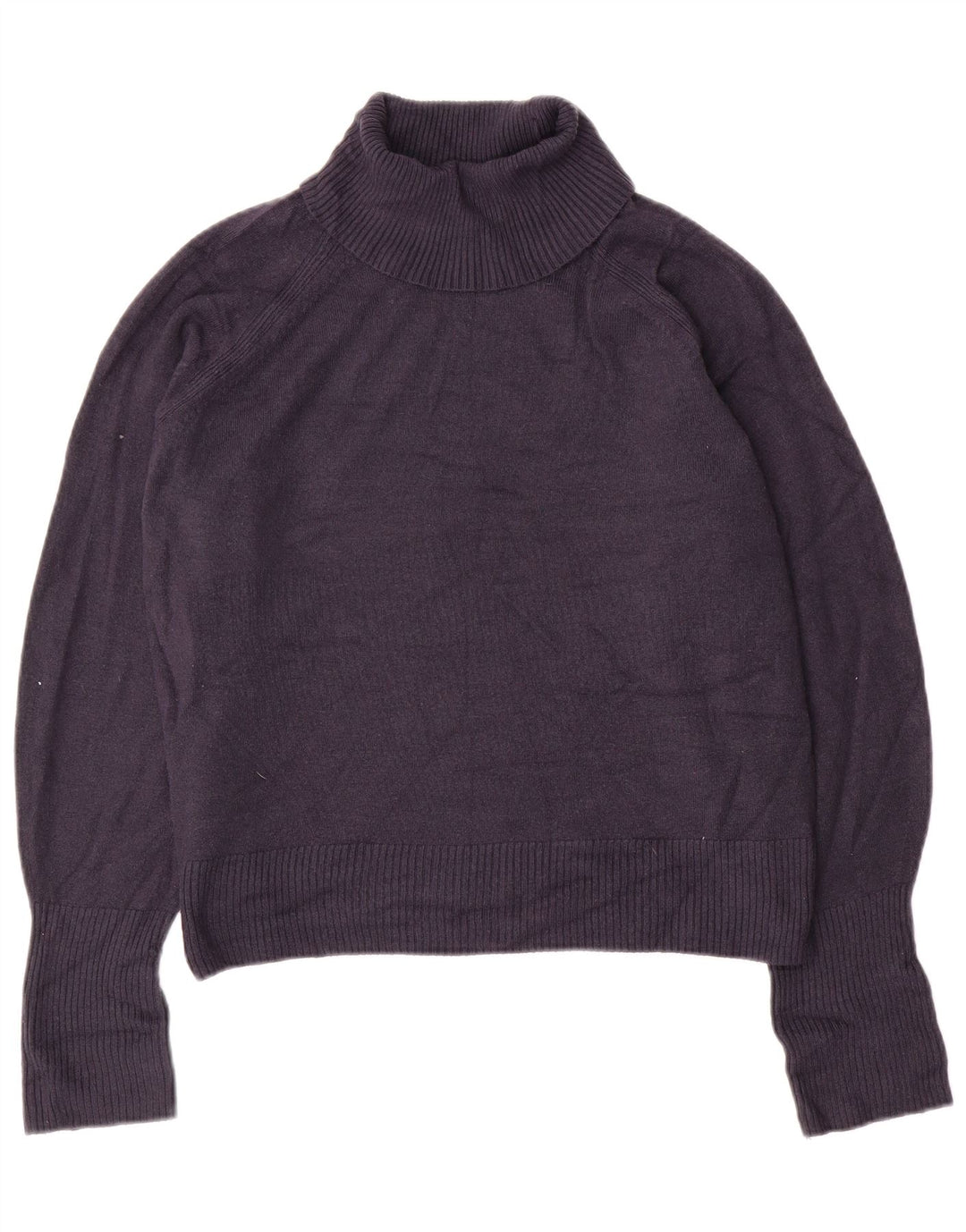 Maglione maglione a collo alto da donna Marks & Spencer UK 16 grande blu navy