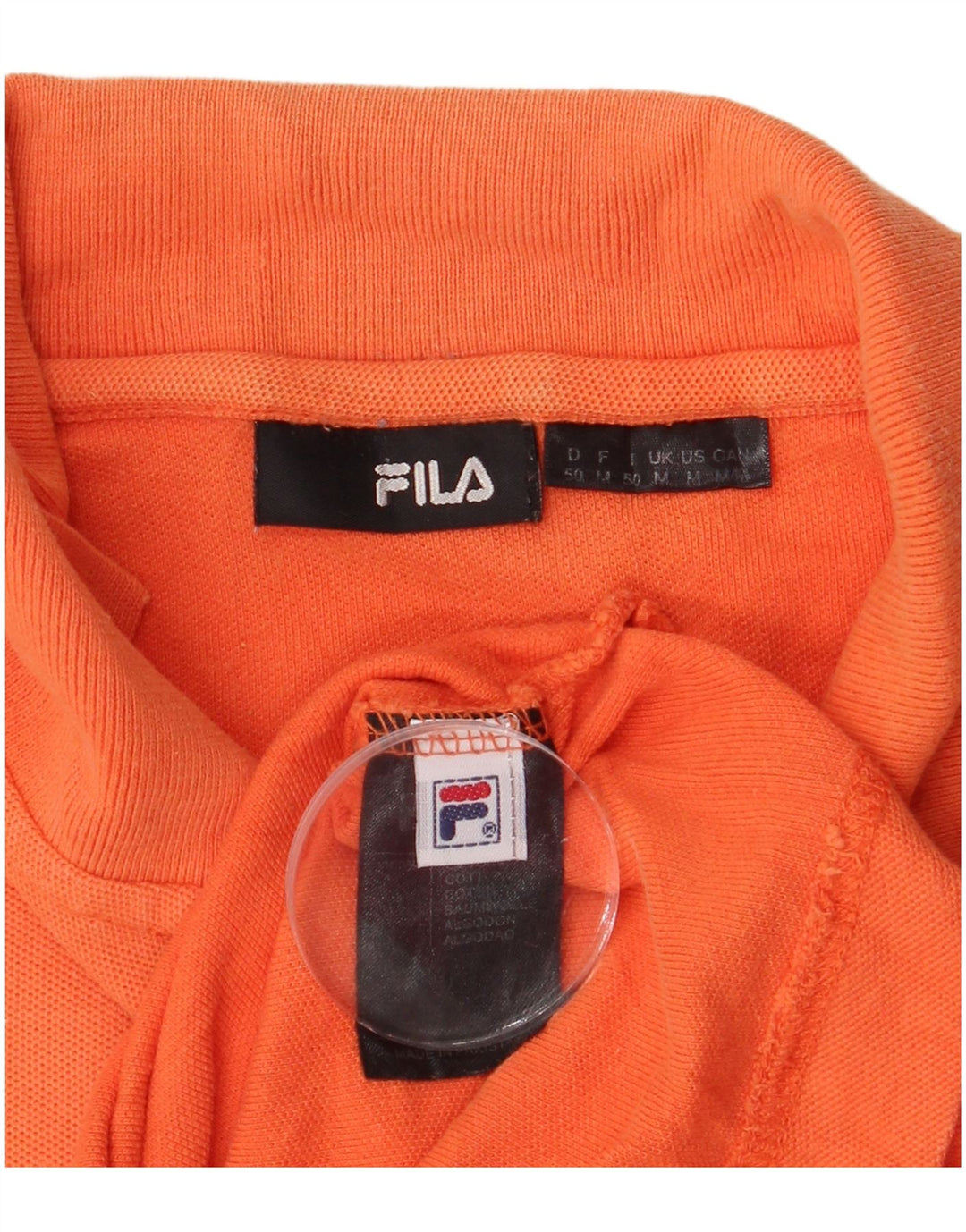 Polo da uomo Fila in cotone arancione medio