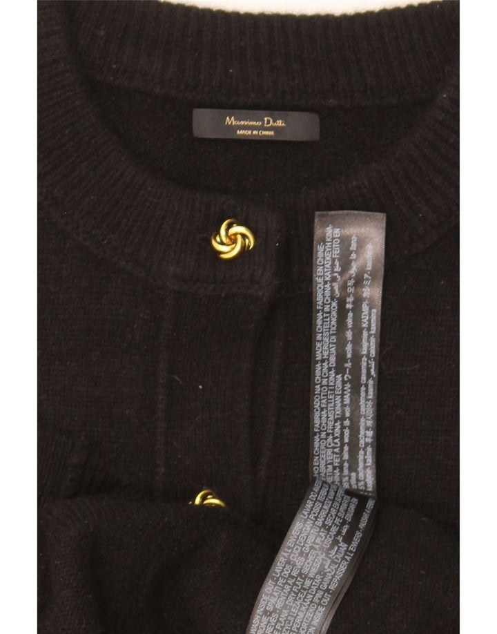 Maglione cardigan da donna Massimo Dutti UK 12 lana nera media
