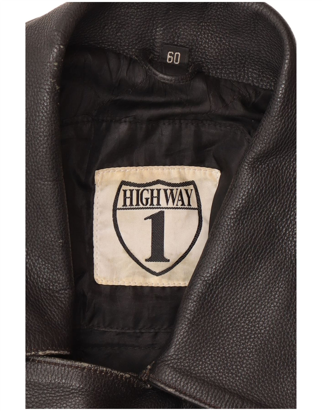 Giacca da motociclista in pelle da uomo Highway 1 taglia 60 4XL in pelle nera