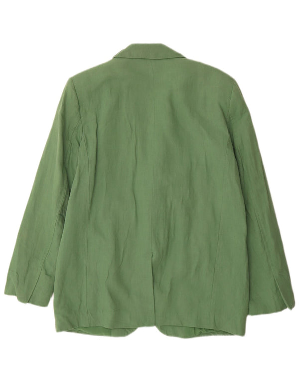 Giacca blazer oversize a 2 bottoni da donna Zara UK 10 piccola in lino verde